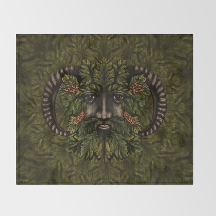 The Green Man Throw Blanket Gallery Image 2