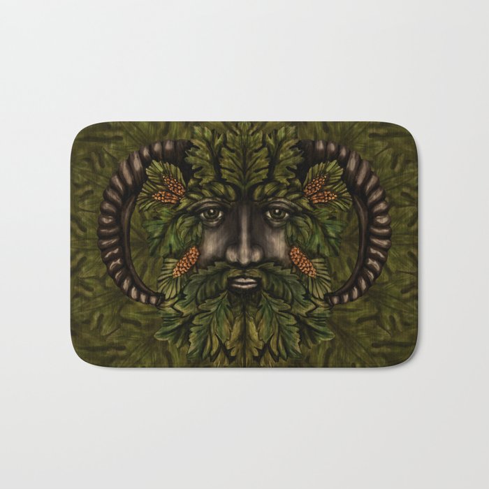 The Green Man Bath Mat Gallery Image 1