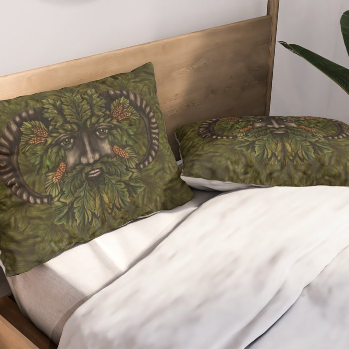 The Green Man Pillow Sham Gallery Image 2