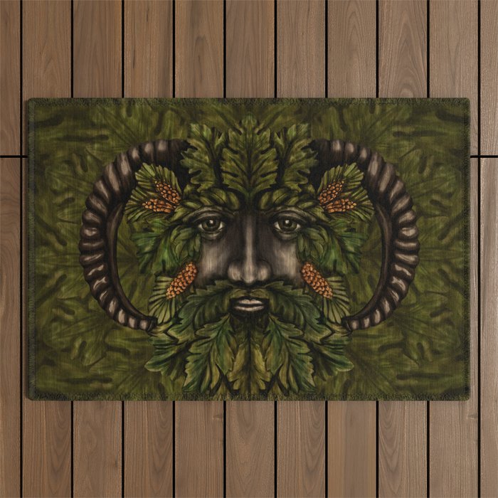 The Green Man Outdoor Rug Gallery Image 1