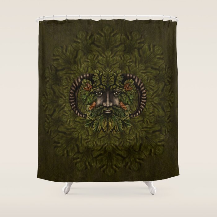 The Green Man Shower Curtain Gallery Image 1