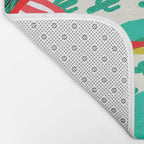 Sliders - memphis throwback retro neon 1980s 80s style pop art shoe fashion grid pattern socks Bath Mat Gallery Image 2