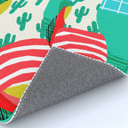Sliders - memphis throwback retro neon 1980s 80s style pop art shoe fashion grid pattern socks Rug Gallery Image 4