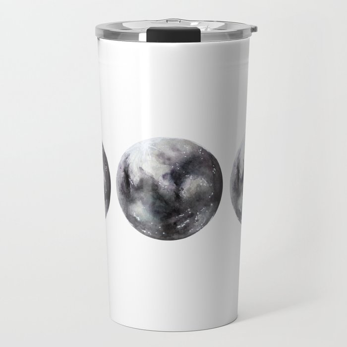 Moon phases watercolor painting Travel Mug Gallery Image 1
