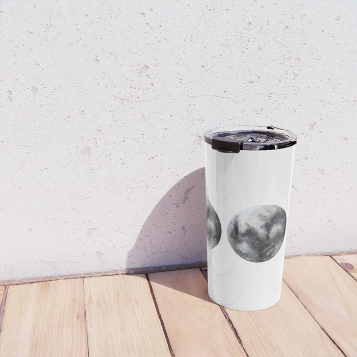 Moon phases watercolor painting Travel Mug Gallery Image 4