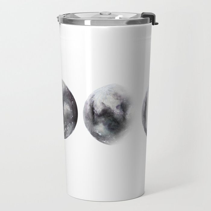 Moon phases watercolor painting Travel Mug Gallery Image 2