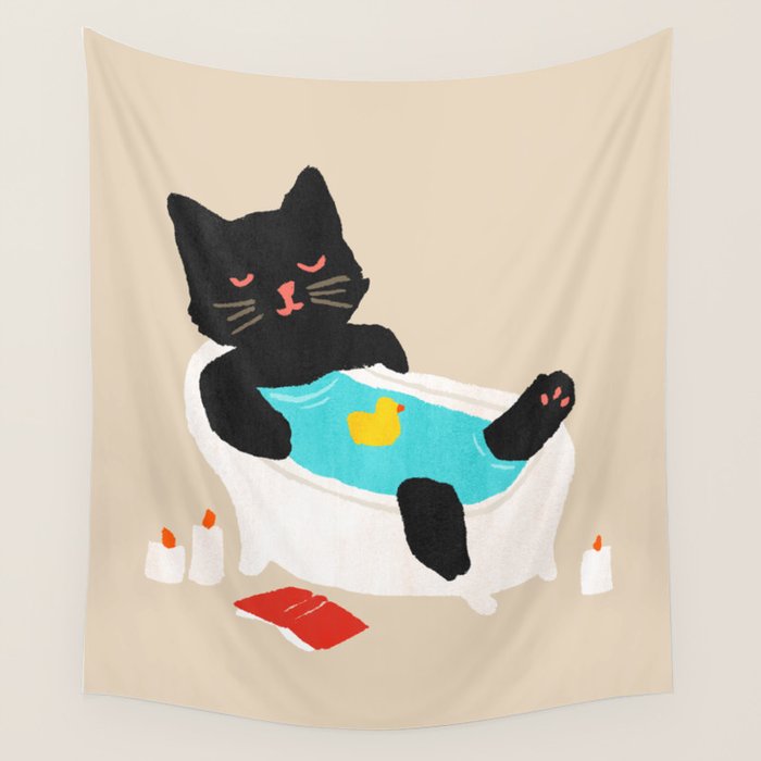 Meow time Wall Tapestry Gallery Image 4