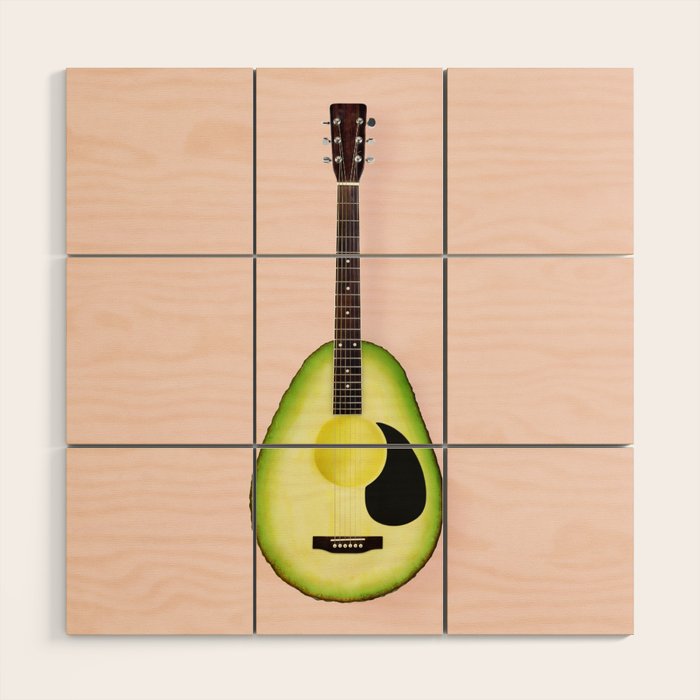 AVOCADO GUITAR Wood Wall Art Gallery Image 1