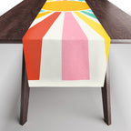 Retro Sunrise 2: 80s Rainbow Edition Table Runner Gallery Image 1