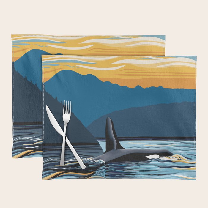 Evening swim Placemat Gallery Image 1