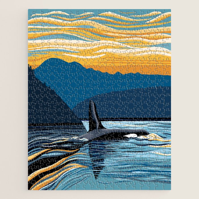 Evening swim Jigsaw Puzzle Gallery Image 1
