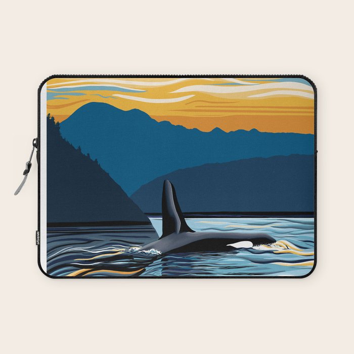 Evening swim Laptop Sleeve Gallery Image 1