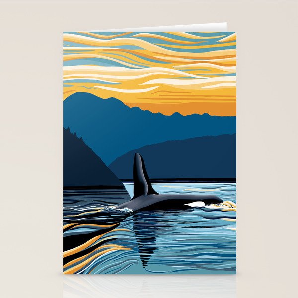 Evening swim Stationery Card Gallery Image 2