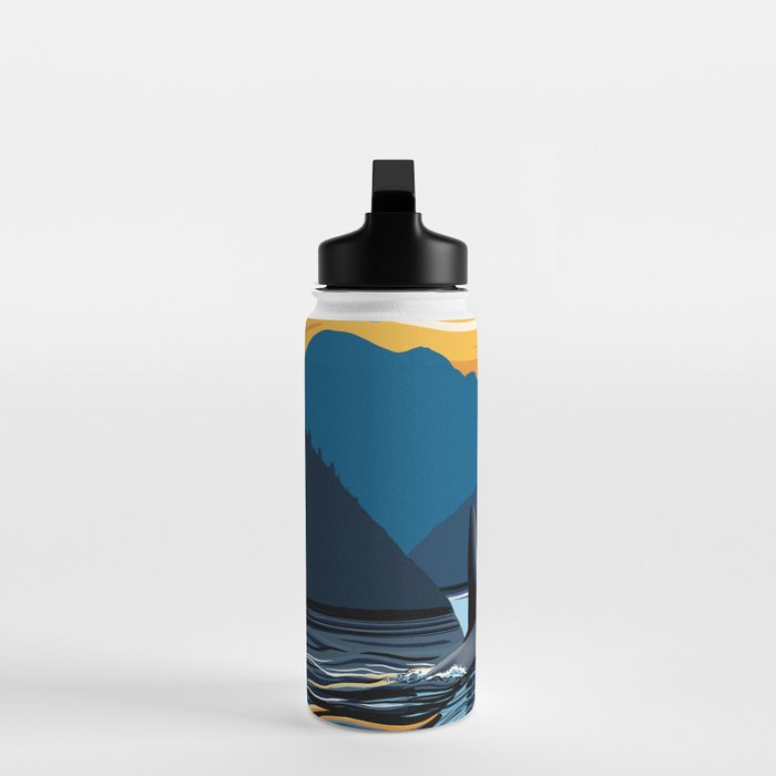 Evening swim Water Bottle Gallery Image 3