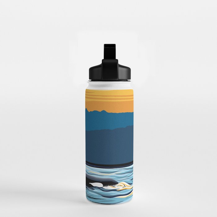 Evening swim Water Bottle Gallery Image 2