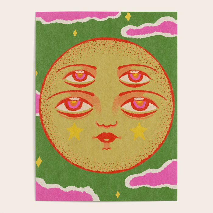 Berry Moon Poster