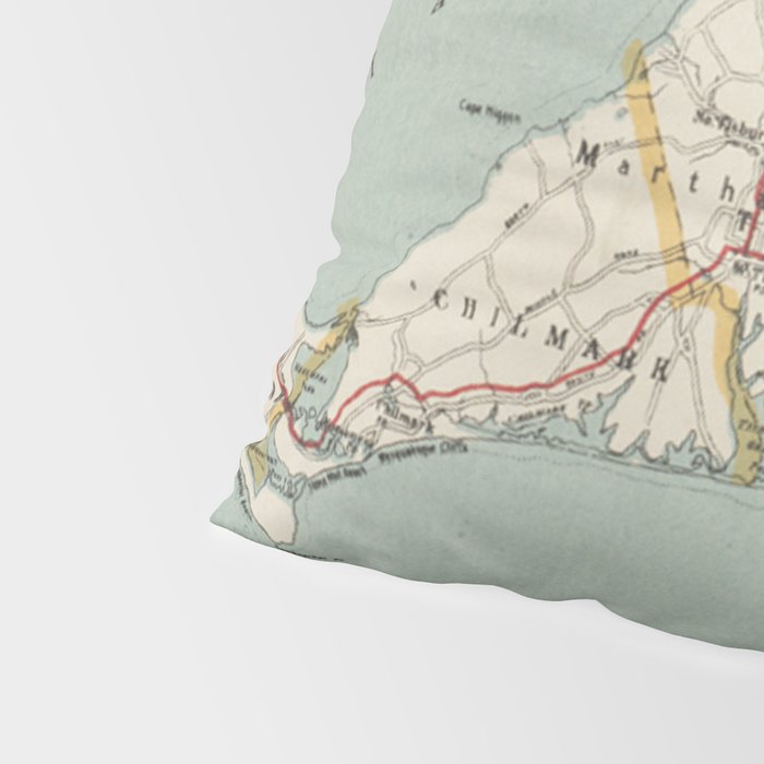 Vintage Map of Martha's Vineyard (1917) Pillow Sham Gallery Image 4