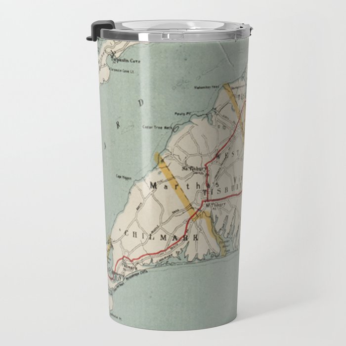 Vintage Map of Martha's Vineyard (1917) Travel Mug Gallery Image 3