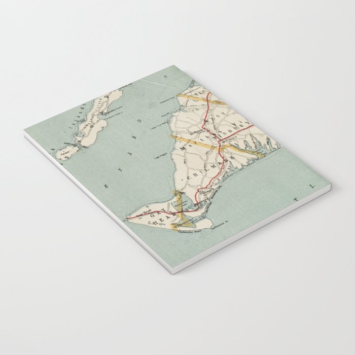 Vintage Map of Martha's Vineyard (1917) Notebook Gallery Image 3