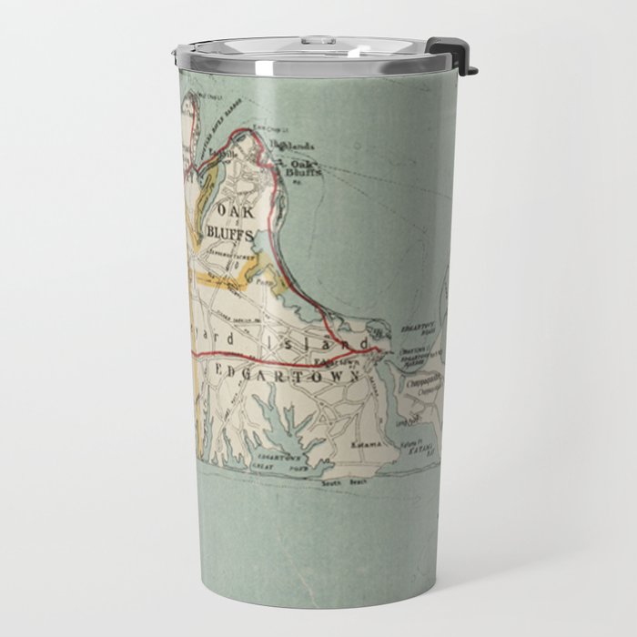 Vintage Map of Martha's Vineyard (1917) Travel Mug Gallery Image 2