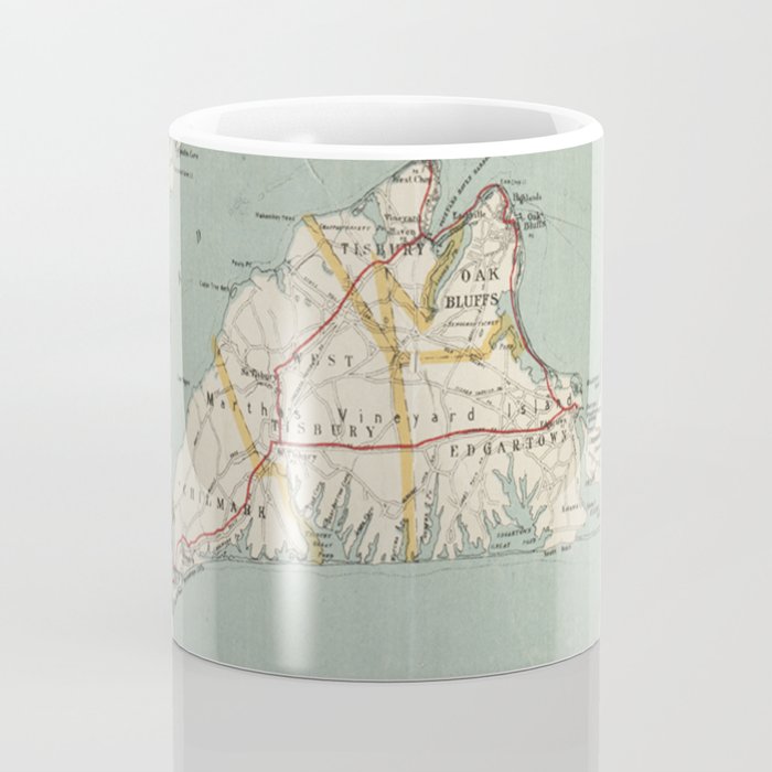 Vintage Map of Martha's Vineyard (1917) Coffee Mug Gallery Image 4