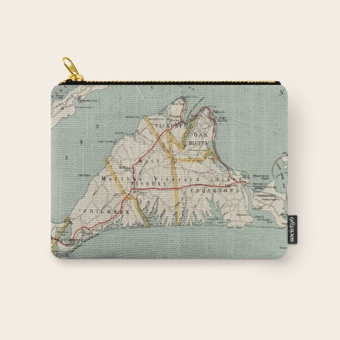 Vintage Map of Martha's Vineyard (1917) Carry All Pouch Gallery Image 1