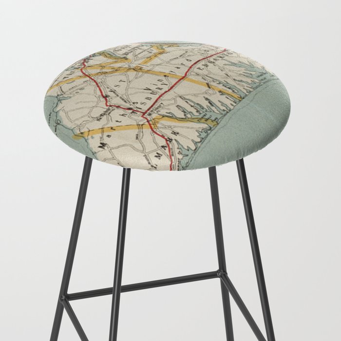 Vintage Map of Martha's Vineyard (1917) Stool Gallery Image 2
