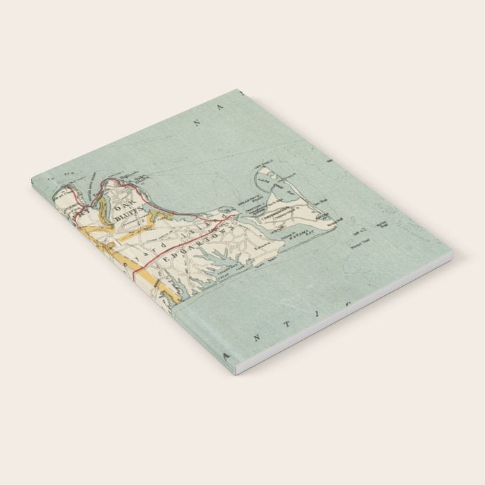 Vintage Map of Martha's Vineyard (1917) Notebook Gallery Image 2