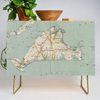 Vintage Map of Martha's Vineyard (1917) Credenza Gallery Image 1