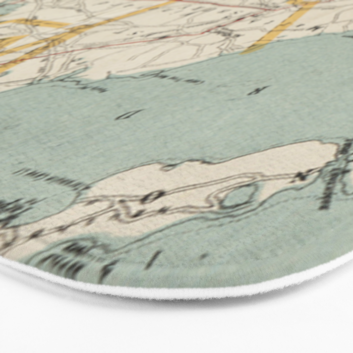Vintage Map of Martha's Vineyard (1917) Bath Mat Gallery Image 3