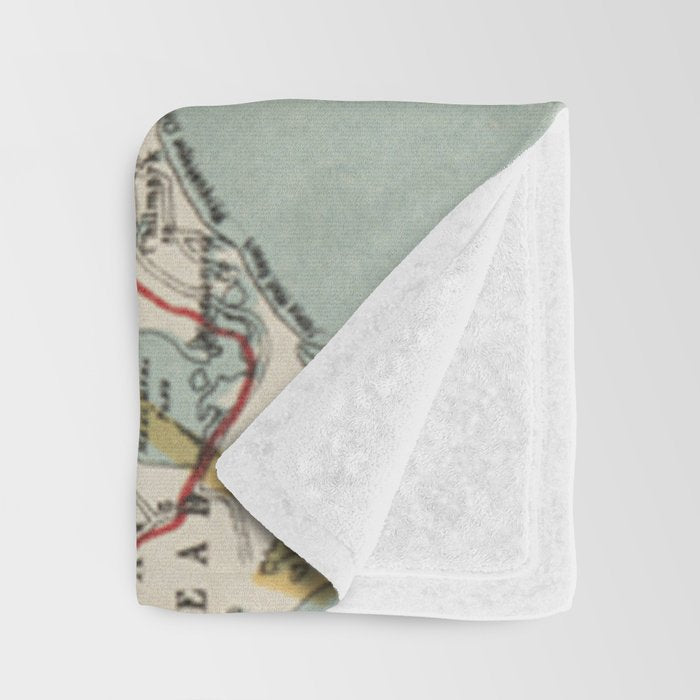 Vintage Map of Martha's Vineyard (1917) Throw Blanket Gallery Image 3