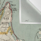 Vintage Map of Martha's Vineyard (1917) Wall Tapestry Gallery Image 3