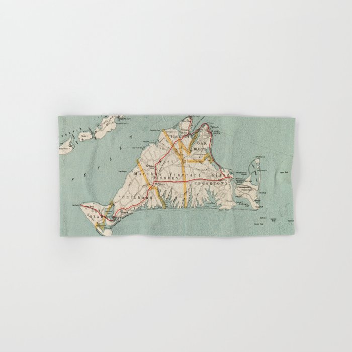 Vintage Map of Martha's Vineyard (1917) Bath Towel Gallery Image 1