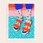 No Doi - memphis throwback retro classic style fashion 1980s 80s hipster shoes socks urban trendy Poster Gallery Image 4