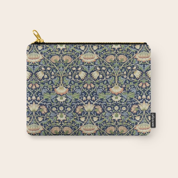 William Morris Vintage Lodden Indigo Blue Mineral Carry All Pouch Gallery Image 1
