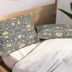 William Morris Vintage Lodden Indigo Blue Mineral Pillow Sham Gallery Image 2