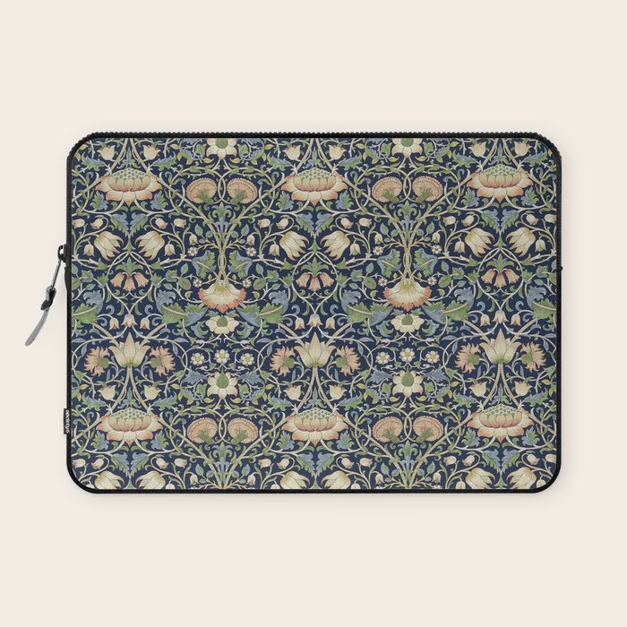 William Morris Vintage Lodden Indigo Blue Mineral Laptop Sleeve Gallery Image 1