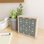 William Morris Vintage Lodden Indigo Blue Mineral Mini Art Print Gallery Image 2