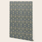William Morris Vintage Lodden Indigo Blue Mineral Wallpaper Gallery Image 2