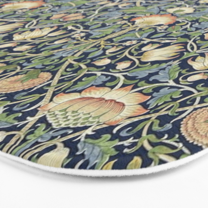 William Morris Vintage Lodden Indigo Blue Mineral Bath Mat Gallery Image 3