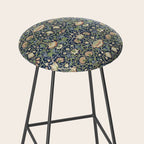 William Morris Vintage Lodden Indigo Blue Mineral Stool Gallery Image 2