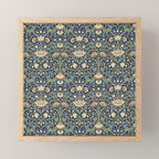 William Morris Vintage Lodden Indigo Blue Mineral Mini Art Print Gallery Image 1