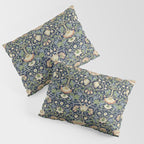William Morris Vintage Lodden Indigo Blue Mineral Pillow Sham Gallery Image 3