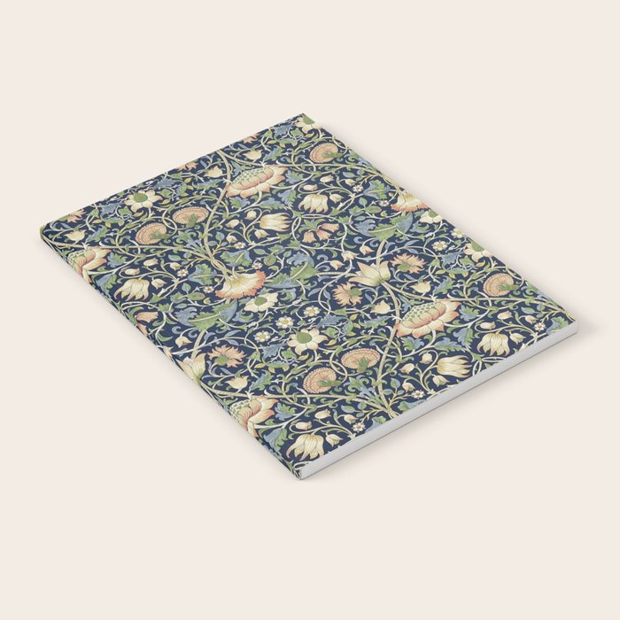 William Morris Vintage Lodden Indigo Blue Mineral Notebook Gallery Image 1
