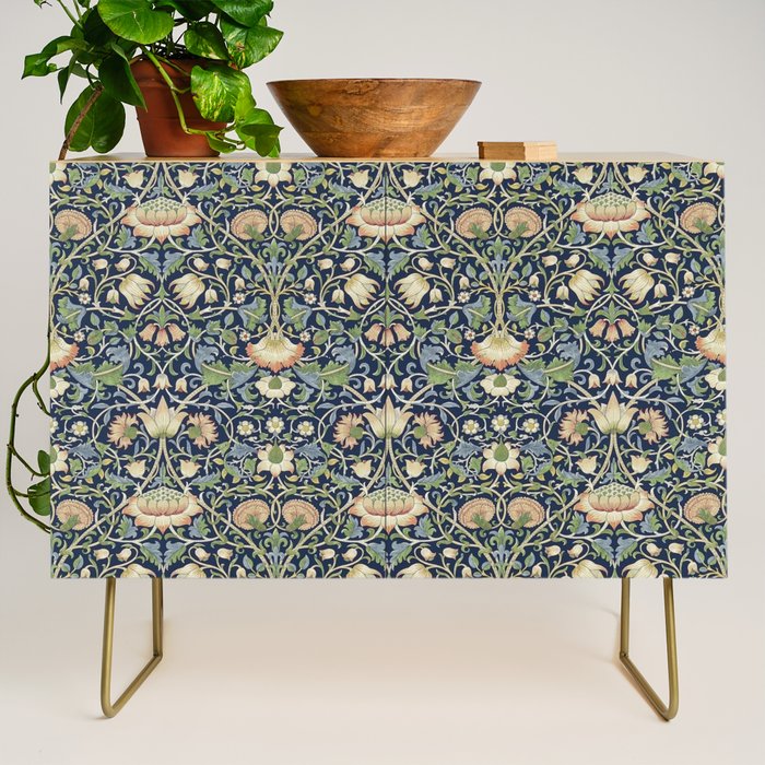 William Morris Vintage Lodden Indigo Blue Mineral Credenza Gallery Image 1