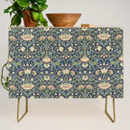 William Morris Vintage Lodden Indigo Blue Mineral Credenza Gallery Image 1