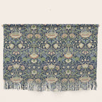 William Morris Vintage Lodden Indigo Blue Mineral Wall Hanging Gallery Image 1