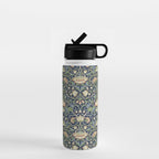 William Morris Vintage Lodden Indigo Blue Mineral Water Bottle Gallery Image 1