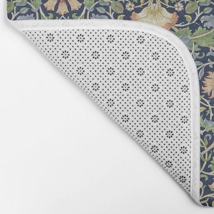 William Morris Vintage Lodden Indigo Blue Mineral Bath Mat Gallery Image 2