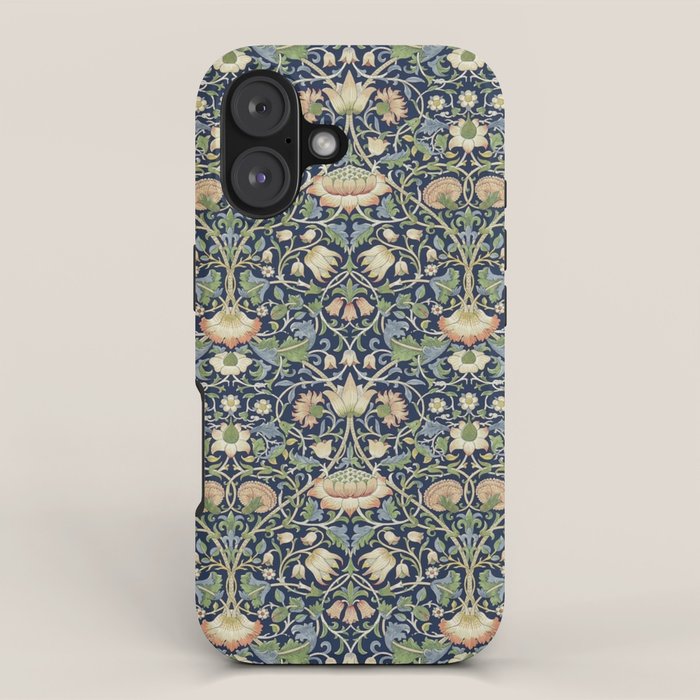 William Morris Vintage Lodden Indigo Blue Mineral iPhone Case Gallery Image 1